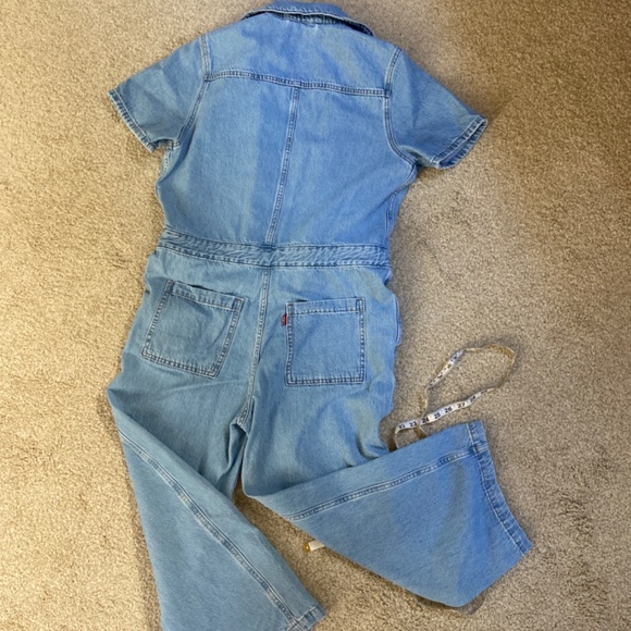 Levi’s Short Sleeve Light Wash Denim Romper, Size M - Picture 7 of 7